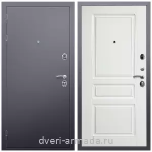 Входные двери на заказ, Дверь входная Армада Люкс Антик серебро / МДФ 16 мм ФЛ-243 Белый матовый