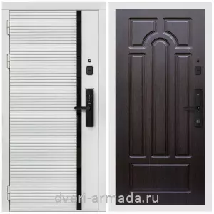 Красивые входные двери, Умная входная смарт-дверь Армада Каскад WHITE Kaadas S500 / МДФ 6 мм ФЛ-58 Венге