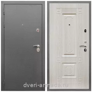 Взломостойкие входные двери, Дверь входная Армада Оптима Антик серебро / МДФ 6 мм ФЛ-2 Дуб белёный